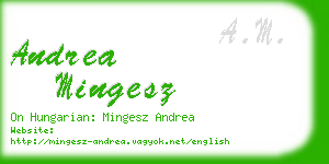 andrea mingesz business card